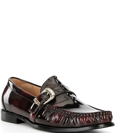 Marc Nolan Men's Cato Patent Leather Buckle Hardware Loafers