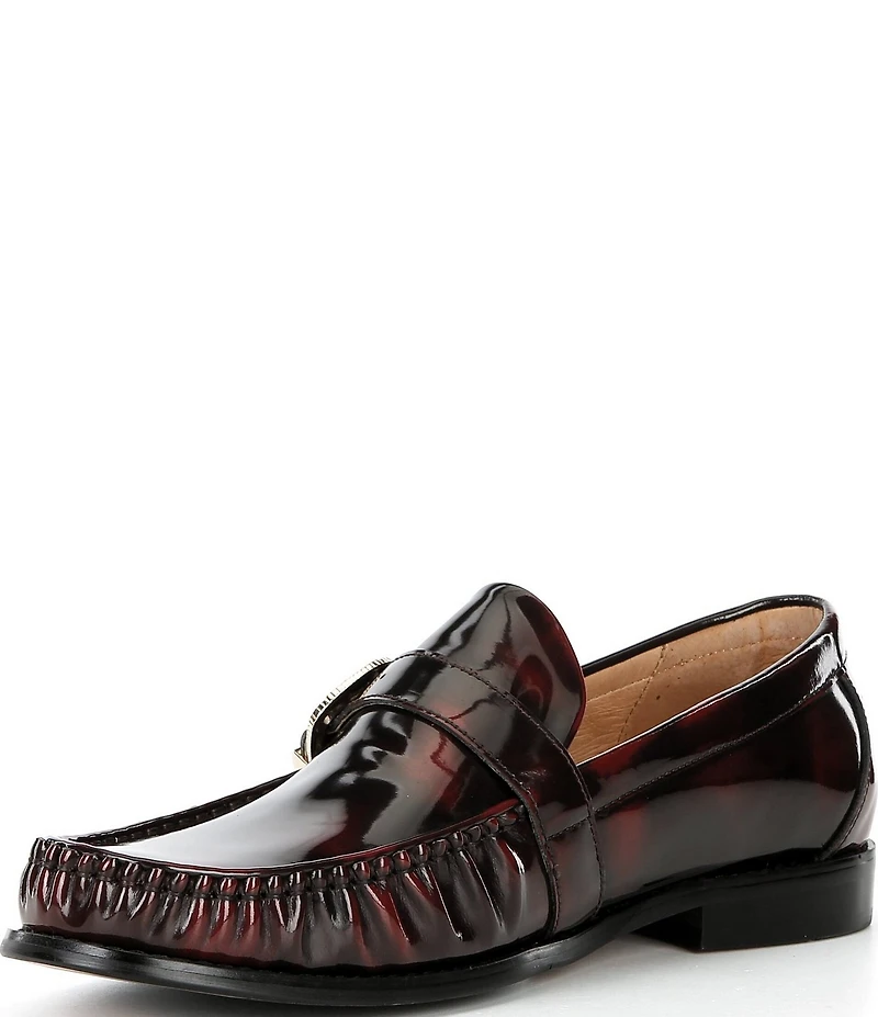 Marc Nolan Men's Cato Patent Leather Buckle Hardware Loafers