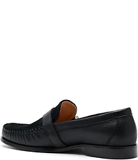 Marc Nolan Men's Cato Pebble Leather and Suede Buckle Hardware Loafers