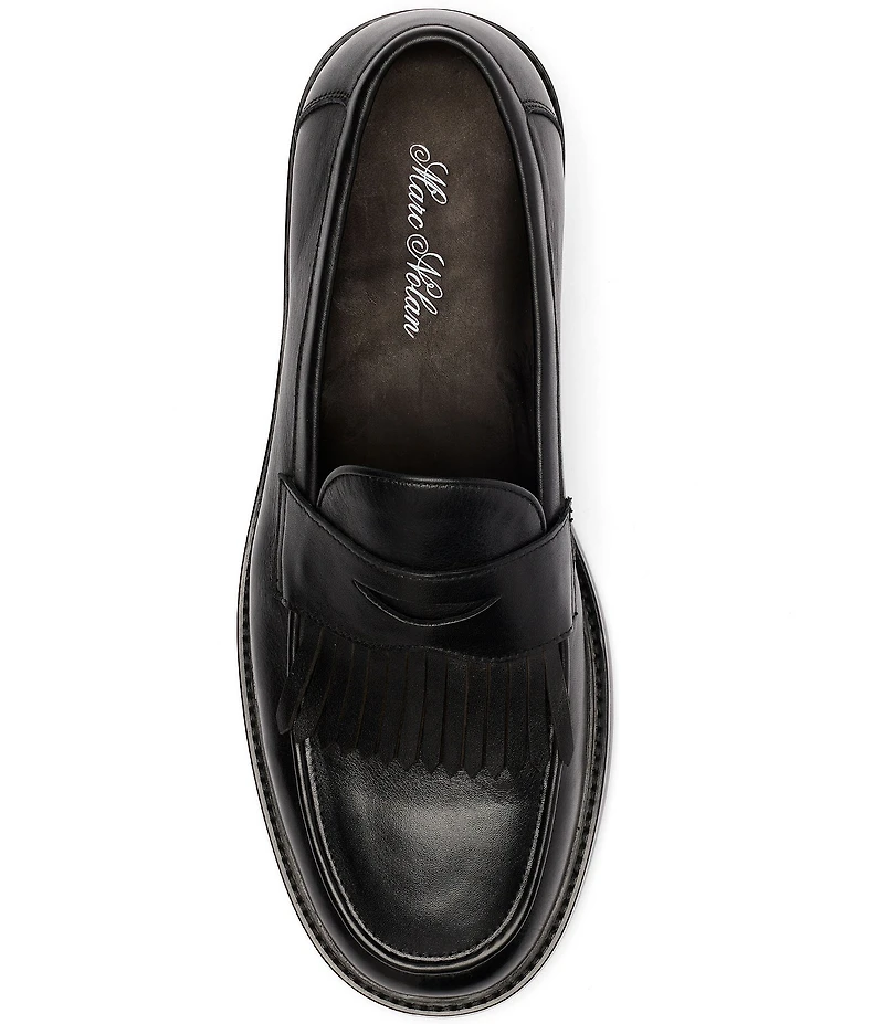 Marc Nolan Men's Clint Calf Leather Kiltie Penny Loafers