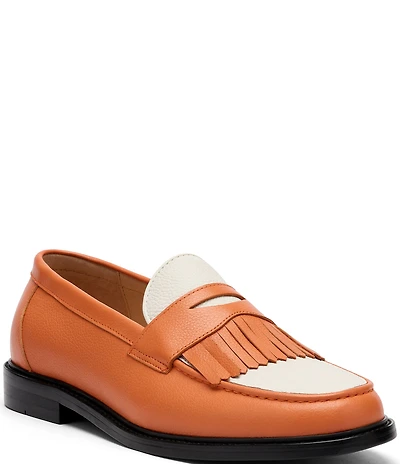 Marc Nolan Men's Clint Colorblock Calf Leather Kiltie Penny Loafers