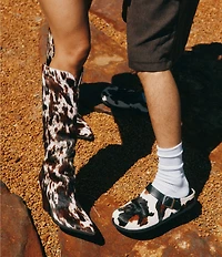 Marc Nolan Men's Solana Cow Print Backstrap Clogs