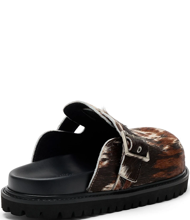 Marc Nolan Men's Shiloh Cow Print Buckle Hardware Clog