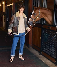 Marc Nolan Men's Dax Cow Print Pony Hair Chelsea Boots