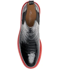 Marc Nolan Men's Dax Croco Embossed Leather Chelsea Boots