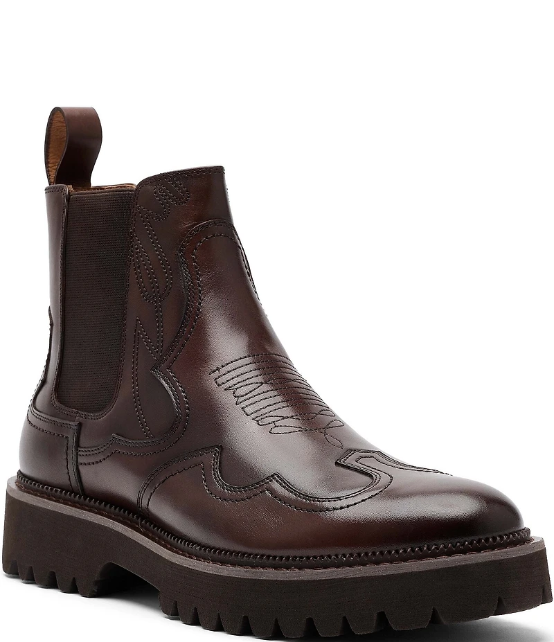 Marc Nolan Men's Dax Leather Western Chelsea Boots