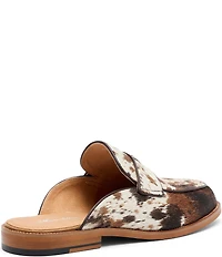 Marc Nolan Men's Del Mar Cow Print Dark Horse Penny Loafer Mules