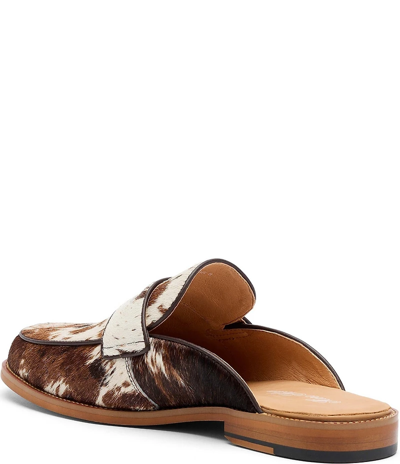 Marc Nolan Men's Del Mar Cow Print Dark Horse Penny Loafer Mules