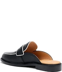 Marc Nolan Men's Del Mar Pebble Leather Contrast Trim Penny Loafer Mules