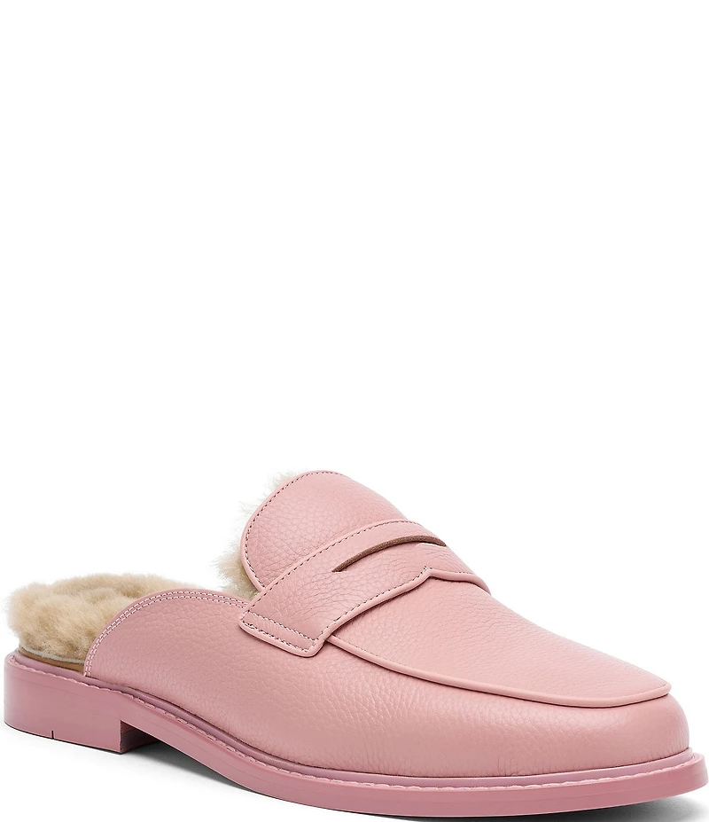 Marc Nolan Men's Del Mar Pebble Leather Loafer Mules