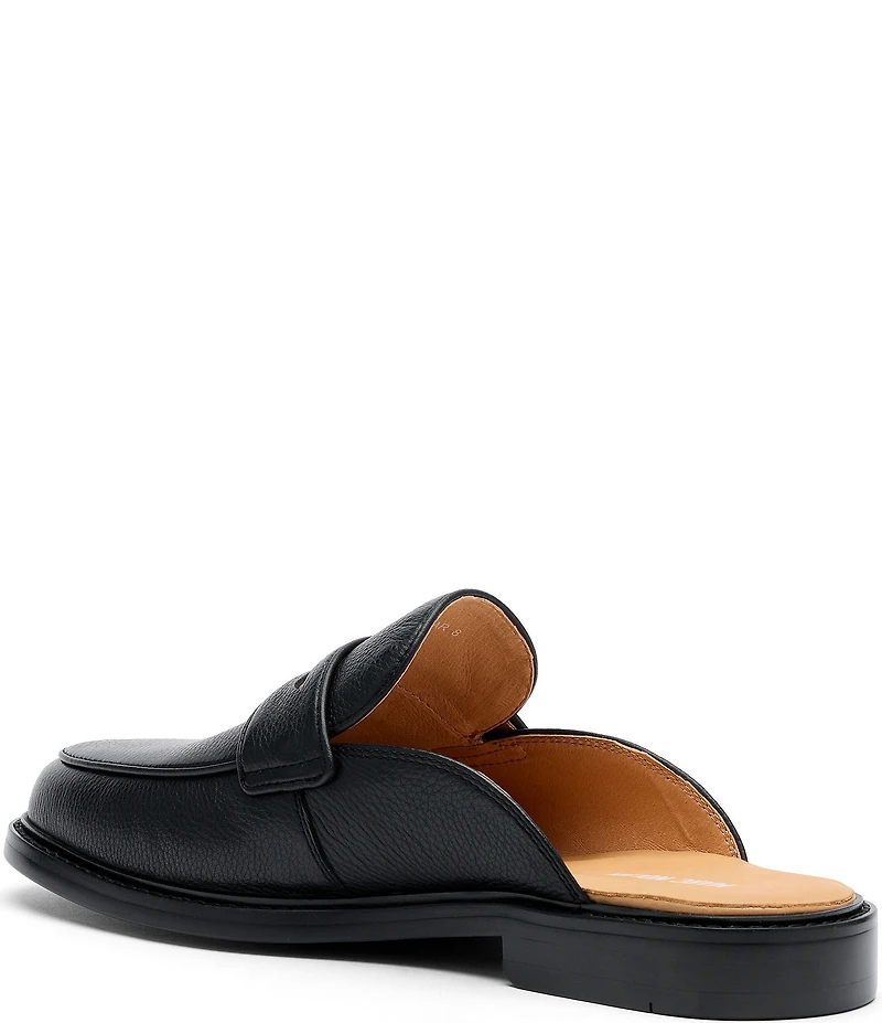 Marc Nolan Men's Del Mar Pebble Leather Penny Loafer Mules