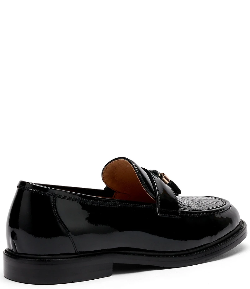 Marc Nolan Men's Denzel Patent Leather Embossed Accent Tassel Loafer