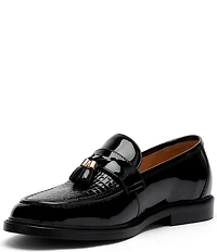 Marc Nolan Men's Denzel Patent Leather Embossed Accent Tassel Loafer