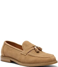 Marc Nolan Men's Denzel Embossed Sheepskin Suede Tassel Loafers