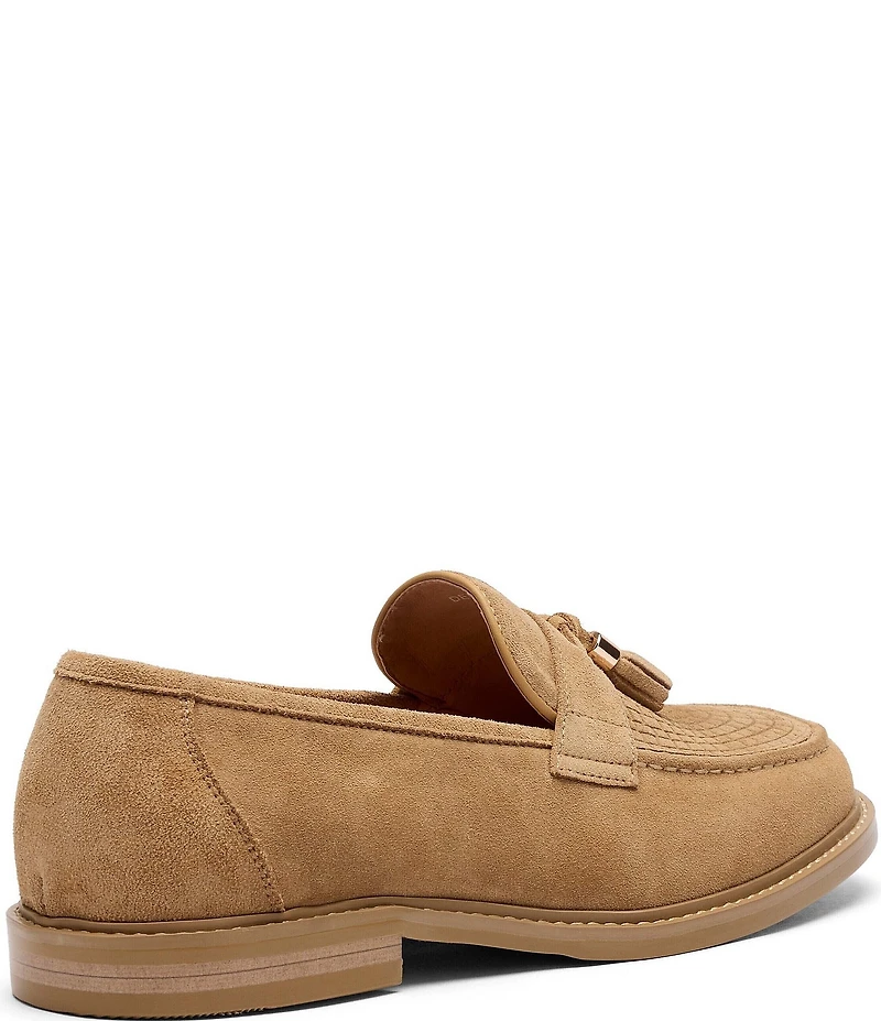 Marc Nolan Men's Denzel Embossed Sheepskin Suede Tassel Loafers