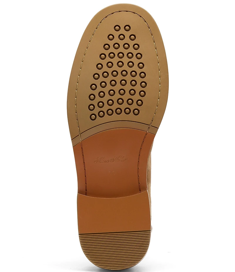 Marc Nolan Men's Denzel Embossed Sheepskin Suede Tassel Loafers