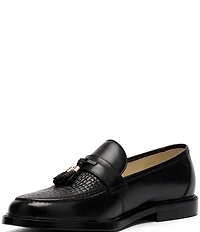 Marc Nolan Men's Denzel Calf Leather Emboosed Accent Tassel Loafers