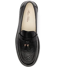 Marc Nolan Men's Denzel Calf Leather Emboosed Accent Tassel Loafers