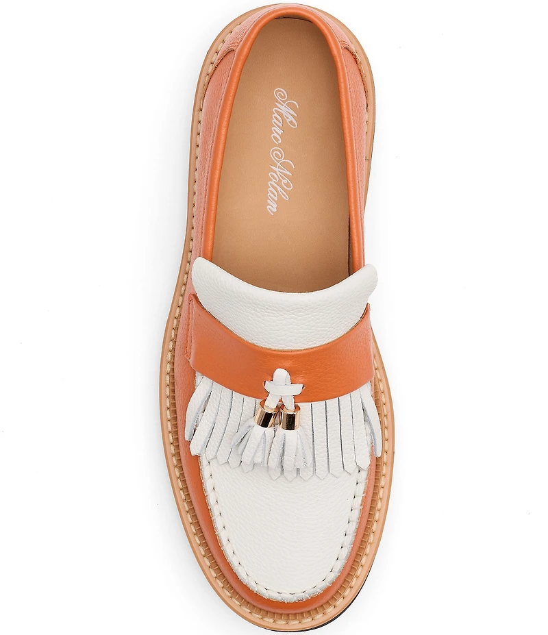 Marc Nolan Men's Journey Leather Kiltie Tassel Lug Loafers