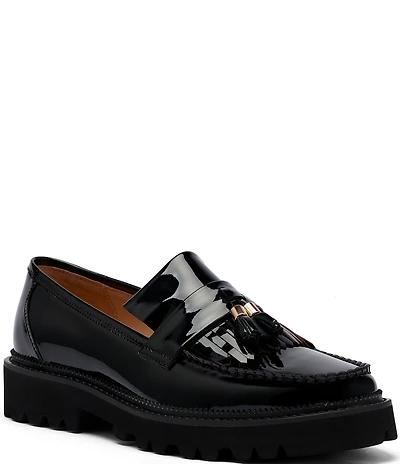 Marc Nolan Men's Journey Patent Leather Lug Bit Loafers