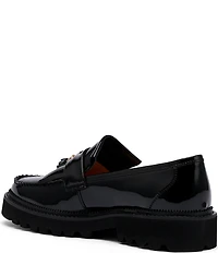 Marc Nolan Men's Journey Patent Leather Lug Bit Loafers