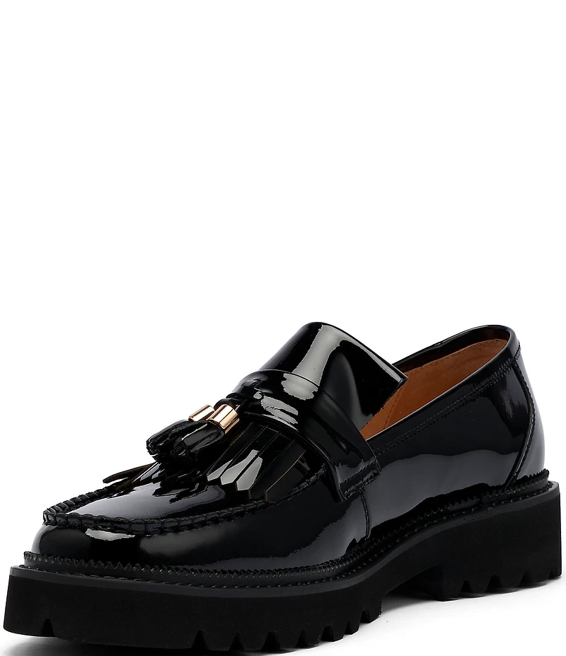Marc Nolan Men's Journey Patent Leather Lug Bit Loafers