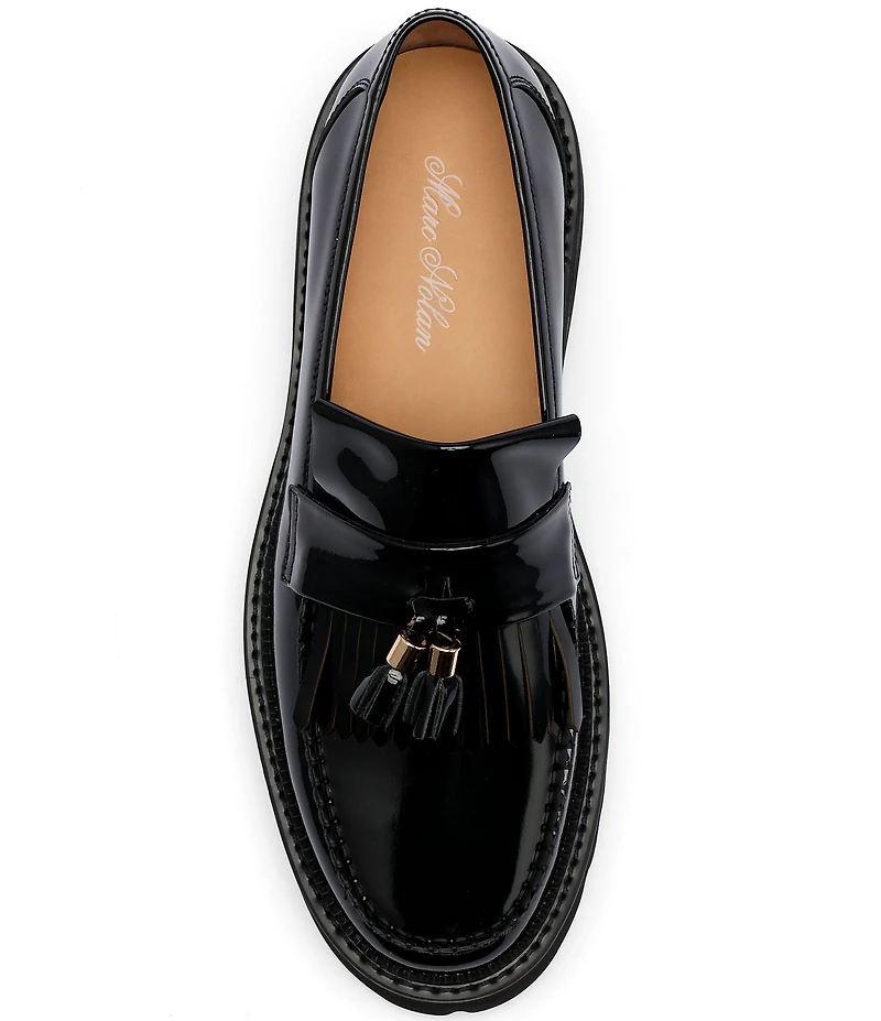 Marc Nolan Men's Journey Patent Leather Lug Bit Loafers
