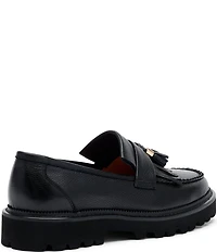 Marc Nolan Men's Journey Pebble Leather Kiltie Tassel Lug Loafers
