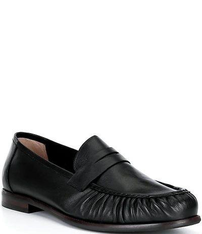 Marc Nolan Men's Kennedy Black Pleated Penny Loafers