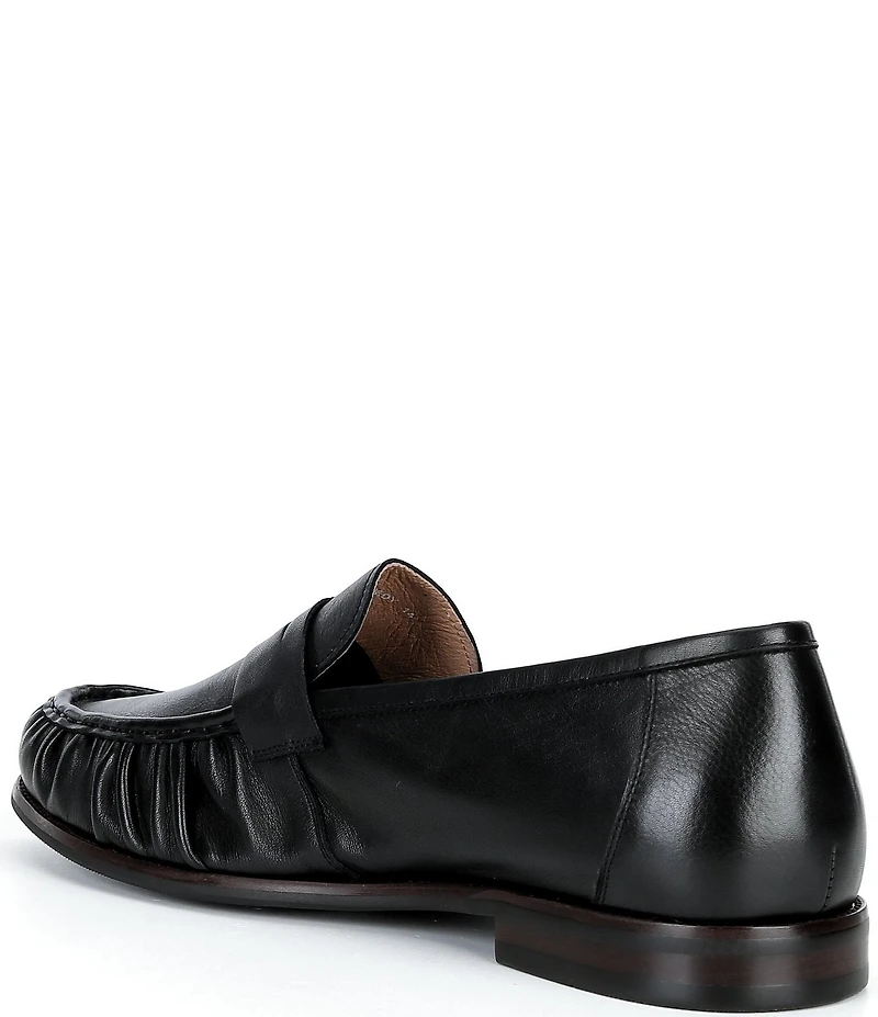 Marc Nolan Men's Kennedy Black Pleated Penny Loafers