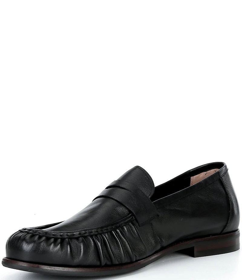 Marc Nolan Men's Kennedy Black Pleated Penny Loafers