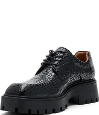 Marc Nolan Men's Kyros Croco Embossed Leather Lug Derby Oxfords