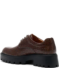 Marc Nolan Men's Kyros Croco Embossed Leather Lug Derby Oxfords