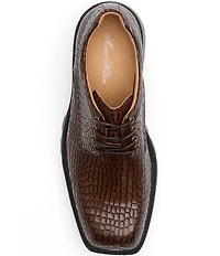 Marc Nolan Men's Kyros Croco Embossed Leather Lug Derby Oxfords