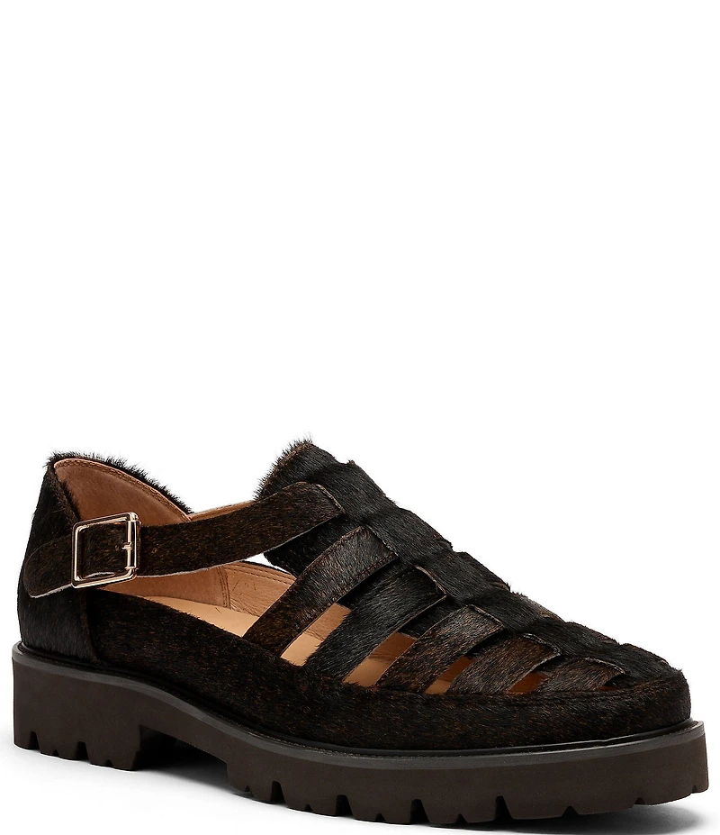 Marc Nolan Men's Magellan Pony Hair Lug Fisherman Sandals