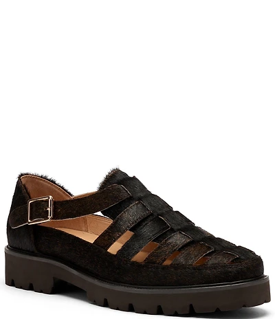 Marc Nolan Men's Magellan Pony Hair Lug Fisherman Sandals