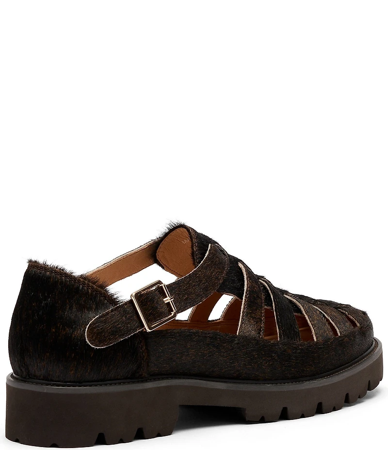 Marc Nolan Men's Magellan Pony Hair Lug Fisherman Sandals