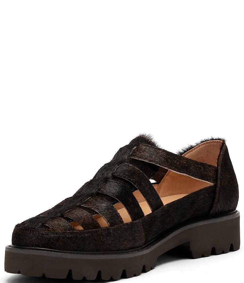 Marc Nolan Men's Magellan Pony Hair Lug Fisherman Sandals