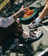 Marc Nolan Men's Montana Cow Print Moc Toe Derby Oxfords