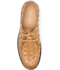 Marc Nolan Men's Montana Woven Leather Moc Toe Derby Oxfords