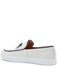 Marc Nolan Men's Odell Leather Bow Detail Belgian Loafer Sneakers