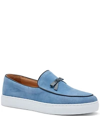 Marc Nolan Men's Odell Suede Bow Detail Belgian Loafer Sneakers