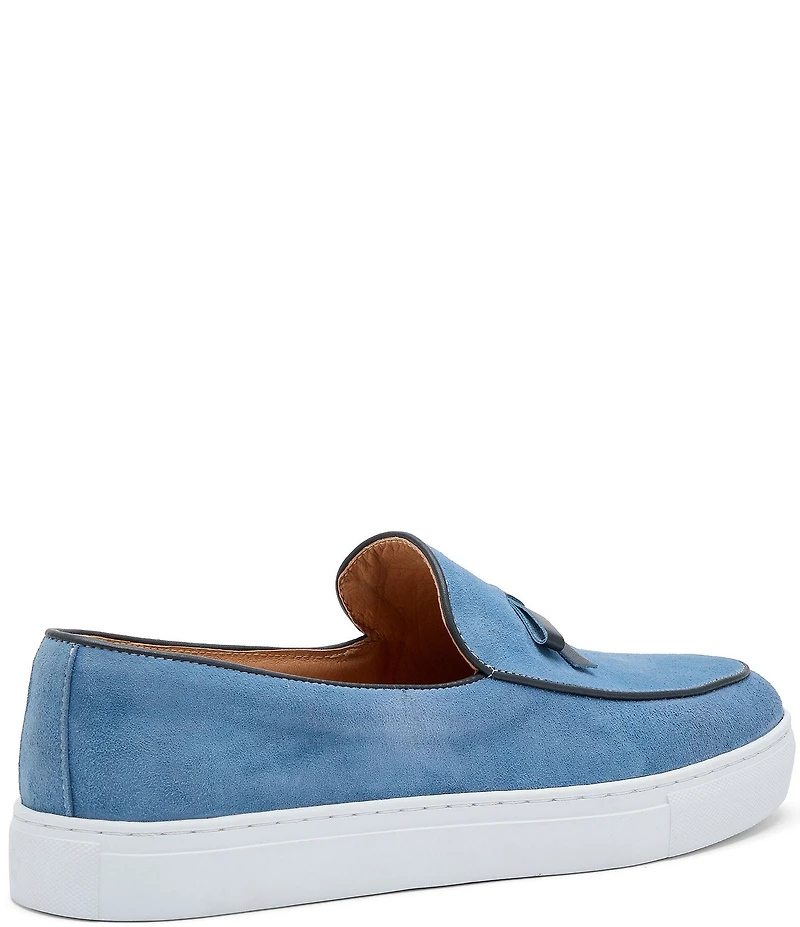 Marc Nolan Men's Odell Suede Bow Detail Belgian Loafer Sneakers