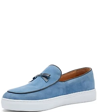 Marc Nolan Men's Odell Suede Bow Detail Belgian Loafer Sneakers