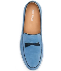 Marc Nolan Men's Odell Suede Bow Detail Belgian Loafer Sneakers