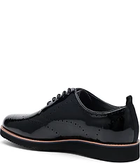 Marc Nolan Oscar Perforated Patent Leather Wholecut Wingtip Brogue Oxfords
