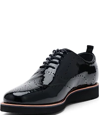 Marc Nolan Oscar Perforated Patent Leather Wholecut Wingtip Brogue Oxfords