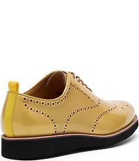 Marc Nolan Oscar Perforated Patent Leather Wholecut Wingtip Brogue Oxfords