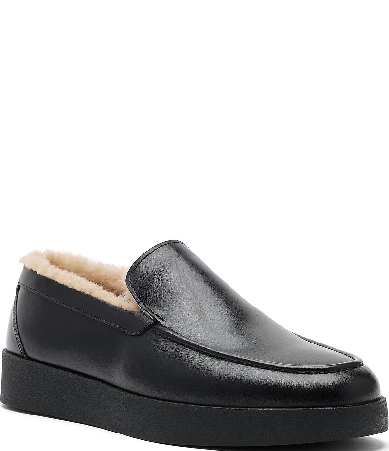 Marc Nolan Men's Remy Leather and Shearling Loafers