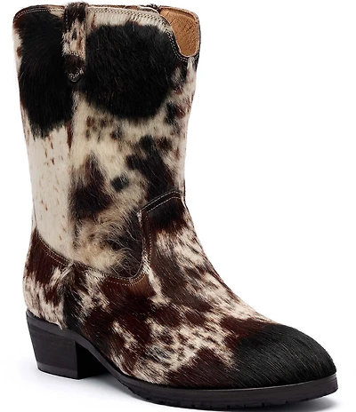 Marc Nolan Men's Sawyer Cow Print Pony Hair Cowboy Boots